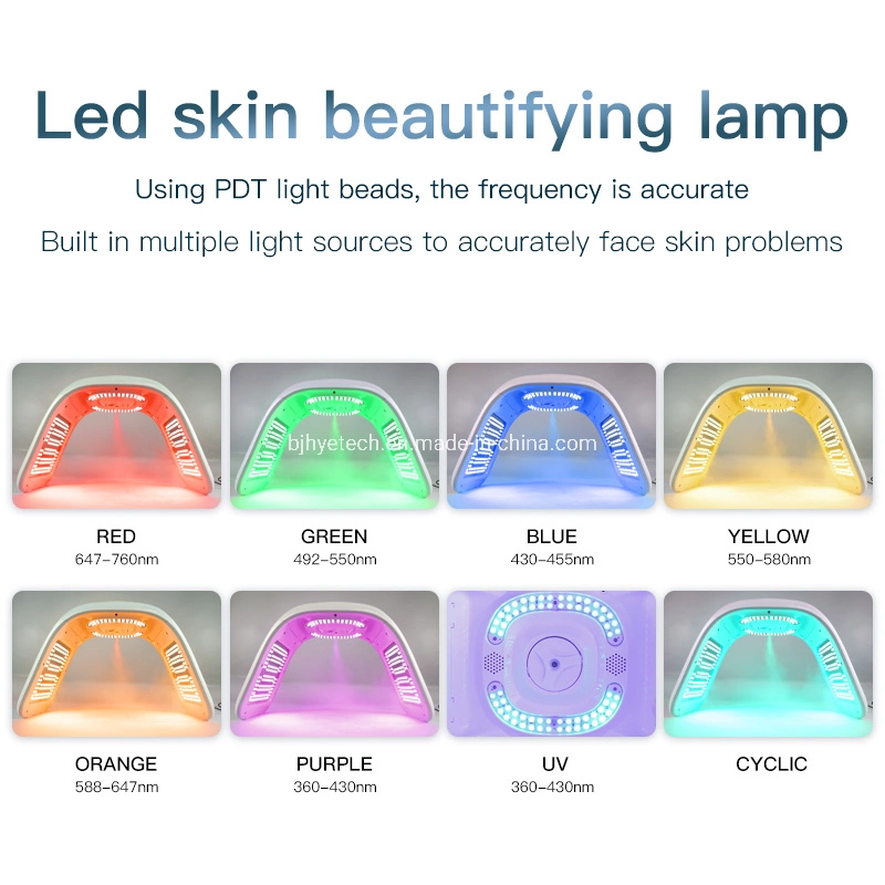 8 Color Facial Mask PDT Photo Bio Therapy Red Light Therapy LED Light Therapy Beauty Mask Spraying UV Light EMS Beauty