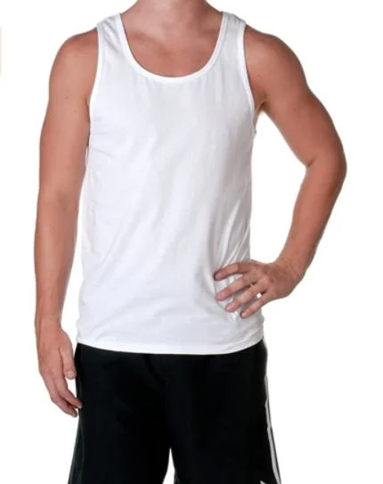 Am-04 Men′s Cotton Tank Tops Sleeveless Casual Classic Outside Wear T-Shirts Sport Running Vest