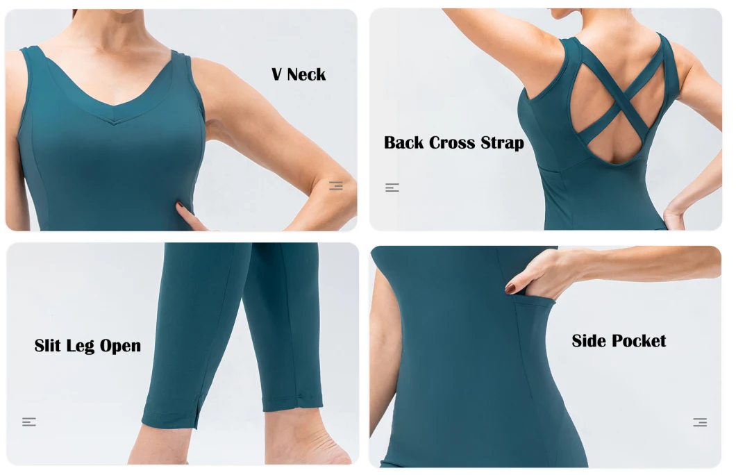 Women Yoga Sexy Backless Sleeveless Classic Workout One Piece V Neck Women Shapewear Bodysuits