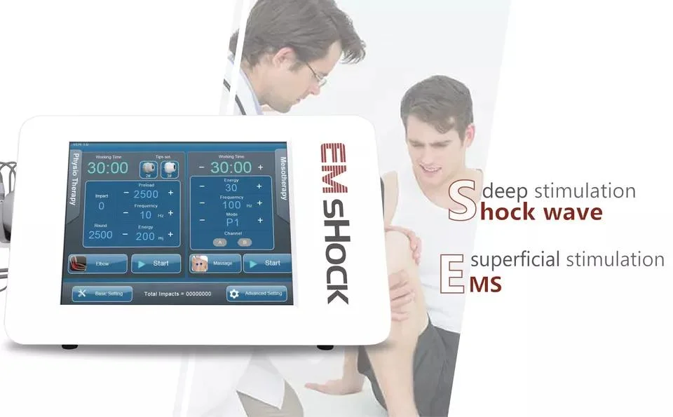 Portable EMS Vacuum Shockwave Therapy Emshock Pain Relief Shockwave Physiotherapy Beauty Machine